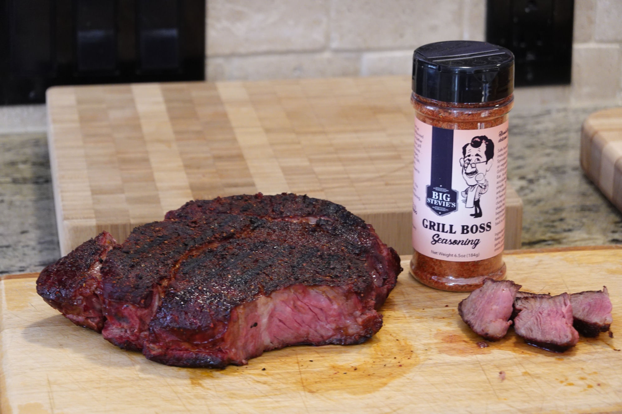 Grilled steak with Grill Boss